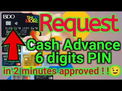 cash advance pin bdo|How To Make Cash Advance In Bdo Credit Card .